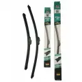 Комплект бескаркасных щеток стеклоочистителя AVS 600 и 450 мм / Дворники для автомобиля (крепление крючок)