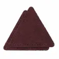 59126 Заплатки пришивные из замши, треугольник равносторонний 8см с перфорацией, 2шт/упак, 100% кожа (31 бордовый)