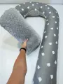 Подушка для беременных Ксенчик-птенчик 150x80 см, искусственный пух, сатин, плюш