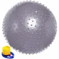 Фитбол 75 см универсальный массажный мяч для фитнеса, пилатеса и релаксации, с насосом