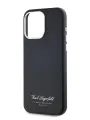 Lagerfeld для iPhone 15 Pro чехол PU Full Wrapped Grained leather & Metal Camera Hard Black