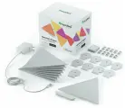 Система освещения Nanoleaf Shapes Triangles 9 панелей (NL47-0002TW-9PK), умный свет, RGBW, 6500К, 100 лм, IP20, Wi-Fi, белый