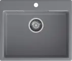 Мойка кухонная GranFest Urban 658 прямоугольная, 58x49, кварцевая, серая, матовая, российская