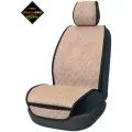 Накидка универсальная BILEZA из алькантары на автомобильное сиденье бежевая