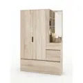 Есэндвич Депо Прихожая, 140х210х40 см (Дуб сонома), с зеркалом, со штангой и ящиками