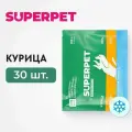 Влажный натуральный корм для собак, замороженный, курица, 100г * 30 шт, кусочки в фарше