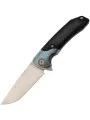 Складной нож Maxace Goliath Black, сталь Bohler K110, рукоять G-10/синий больстер