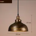 Светильник потолочный подвесной Лофт люстра без лампы, Е27, [D5001 -29см] Внутри и снаружи цвета ржавчины