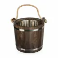 Запарник из черного дуба 12л. с нержавеющей вставкой