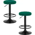 Табурет барный Dobrin BRUNO BLACK (зеленый велюр (MJ9-88))(2 шт/уп)