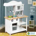 Кухня детская игровая, деревянная 83см с аксессуарами, белая