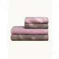 Комплект махровых полотенец Василиса, 50x80, 70x130 см, Корфу, серый, пудра, 4 шт.