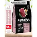ALPHAPET SUPERPREMIUM PUPPY для щенков крупных пород до 6 месяцев, беременных и кормящих собак с говядиной и рубцом (12 кг)