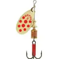 Блесна вращающаяся Mepps COMET PTS, 2, Gold/Red dots, комплект из 5 штук
