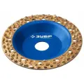 Плоская обдирочно-шлифовальная чашка, мелкое зерно ВК8, 125 мм ЗУБР №1