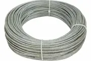 Трос стальной оцинкованный в ПВХ оплетке D5/6мм, длина 50 метров