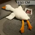 Мягкая игрушка гигантский Гусь белый 130 см/ Подушка-обнимашка большой и мягкий/ Огромный Гусь-обнимусь