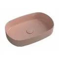 Накладная раковина ISVEA Infinity, керамика, розовая, овальная, матовая, ШГВ 55х36х12 см