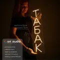 ART Studio Неоновая вывеска Табак 66х15 см для бара и табачного магазина на подложке из акрила