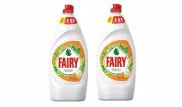 Fairy Средство для мытья посуды Oxi, Апельсин и лимонник, 900 мл, 2 штуки