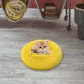 Пушистая лежанка d40 см +-5 см для мелких кошек и собак цвет желтый артикул PNL40