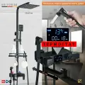 Душевая система с термостатом черная и с тропическим душем HOLFSBERG A25 TERMO DG BL-2