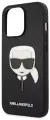Karl Lagerfeld чехол для iPhone 13 Pro, PU-кожа Saffiano Karl's Head черный