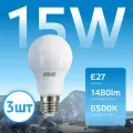 Лампочка светодиодная Gauss Elementary Globe 15В эквивалент 120w E27 6500k 23235 (комплект из 3 шт)