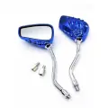 Мото зеркало Скелет синее, для мотоциклов а-ля Харлей, мототор