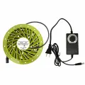 (1 комплект) American Standard 12V Duct Blower Round Fan + регулятор скорости - зеленый