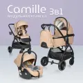 Коляска 3 в 1 для новорожденных всесезонная Farfello Camille, новый бежевый