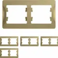 Рамка Schneider Electric Glossa двухместная горизонтальная титан (комплект из 4 шт.)