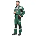 Костюм Полином куртка короткая, полукомбинезон, зеленый с черным и светло-серым р. 48-50/170-176 / Костюм рабочий мужской / Костюм рабочий