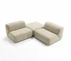 Диван MOSS by MEBELIONER, модульный CNC, бежевый, микровелюр матовый