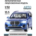 Машинка металлическая инерционная ТМ Автопанорама, BMW X7, М1:32, свет, звук, JB1251314