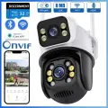 8MP 4K PTZ IP-камера + 32 ГБ Карта памяти с двумя объективами и несколькими видами Night Vision Outdoor Wifi Surveillance Camera ICsee