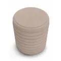 Пуфик круглый для прихожей и спальни ART-001 40х40х43, бежевый велюр