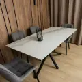 Стол кухонный Mesa Design Erizo 120x80 см, керамогранит, цвет светло-серый