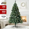 Елка искусственная новогодняя Magic Craft 210 см, ель напольная, пушистая, с подставкой, реалистичная
