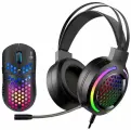 PC Игровой набор Marvo MH01BK: мышь проводная и гарнитура с подсветкой RGB, ПК