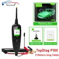 TOPDIAG P100 автомобильный диагностический тестер цепей комплект зондов для автомобильного 12 В 24 В детектор напряжения инструмент электрической системы, 2M cable