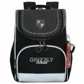 Школьный ранец для мальчиков GRIZZLY RAm-585-9, черный + мешок для обуви в подарок