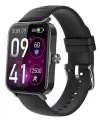 Умные часы LEEF Cygnus, мониторинг пульса, давления, кислорода в крови, уведомления о вызовах и сообщениях, цвет черный