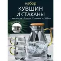 Набор посуды MADAM WONG, кувшин, 1,5л, 2 кружки, 350мл, боросиликатное жаропрочное стекло