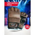 Перчатки ММА Gravity, антикварная кожа, коричневые, L