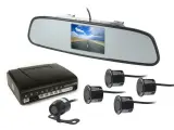MasterPark 604-4-PZ парктроник с камерой заднего вида для авто, четырьмя датчиками и монитором 4.3 дюйма в зеркале. в подарочной упаковке