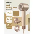 Фен Dreame Hair Glory Mix Gold (AHD18), 1600 Вт, с ионизацией и ароматизацией, диффузор и концентратор в комплекте, золотой