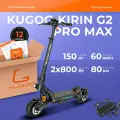 Электросамокат KUGOO Kirin G2 Pro Max, взрослый, полный привод 1600W