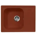 Кухонная мойка AquaGranitEx красный марс M-13 квадратная с крылом/334