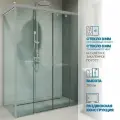 Душевой уголок GWMPSLRC865 85x140 см, цвет фурнитуры хром матовый, цвет стекла бесцветный, стекло закаленное 8 мм / 6 мм